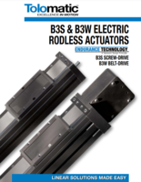 B3S &amp; B3W ELECTRIC RODLESS LINEAR ACTUATORS ENDURANCE TECHNOLOGY B3S SCREW-DRIVE B3W BELT DRIVE